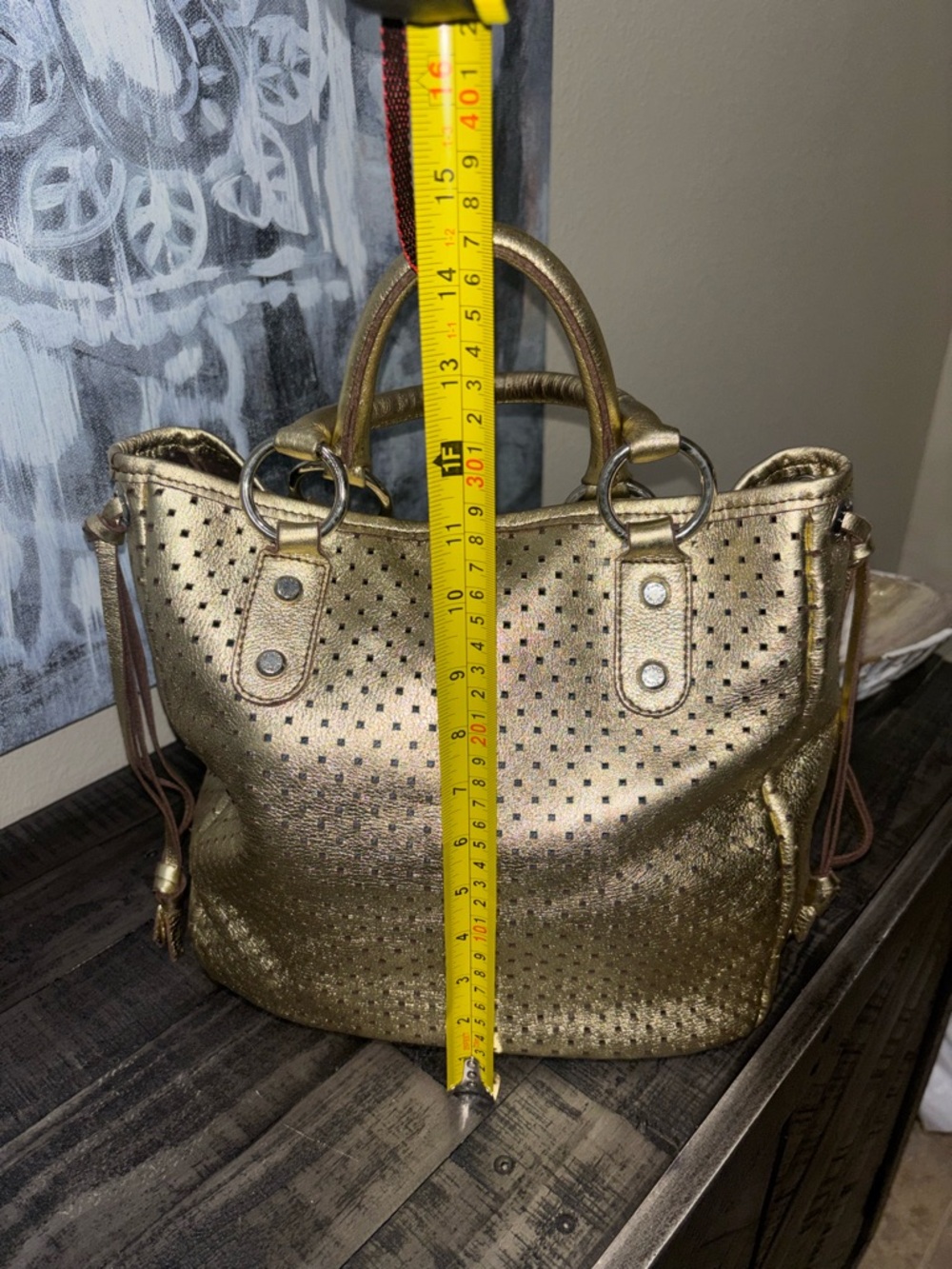 Plinio Visonà gold metallic top handle tote - Picture 9 of 10
